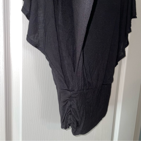2B BEBE DOLMAN OPEN SLEEVE Black Top Size Small - Picture 2 of 6